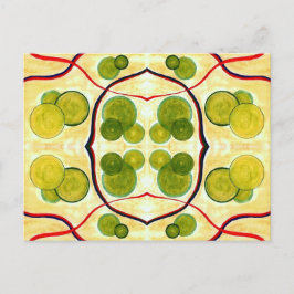 Cartão Postal Cartão-postal Flutuante de Creme Verde