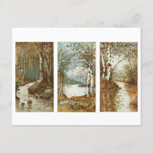 Cartão Postal Cartão-postal Forest Vintage