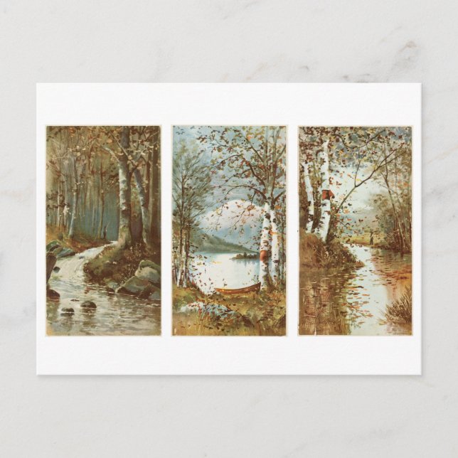 Cartão Postal Cartão-postal Forest Vintage (Frente)
