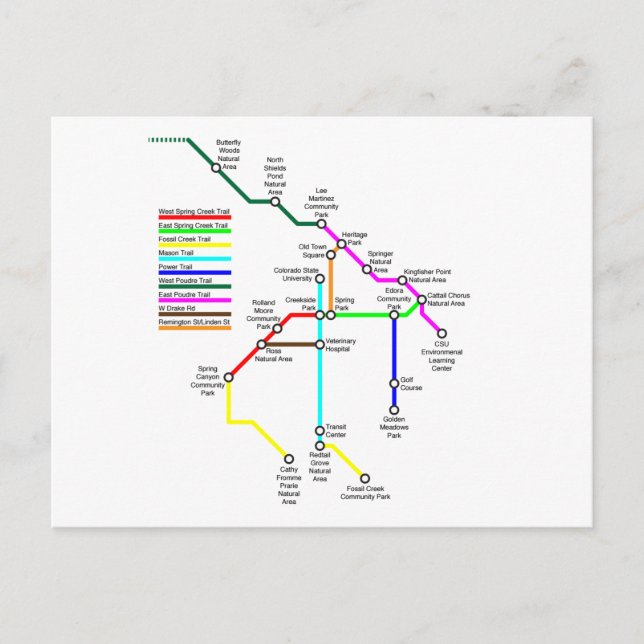 Cartão Postal Cartão-postal Fort Collins Bike (Frente)