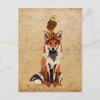 Cartão Postal Cartão-postal FOX e OWL