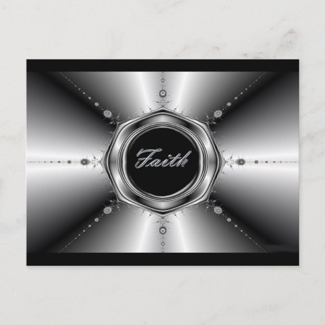 Cartão Postal Cartão-postal Fractal de Faith (Frente)