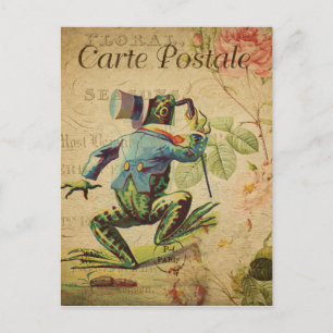 Cartão Postal Cartão-postal francês Vintage, Sapo Retroativo No