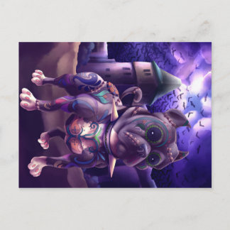 Cartão Postal Cartão-postal Franky The Pitbull Frankenstein