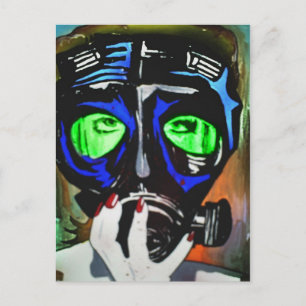 Cartão Postal Cartão-postal 'Gás Mask Girl 2012'