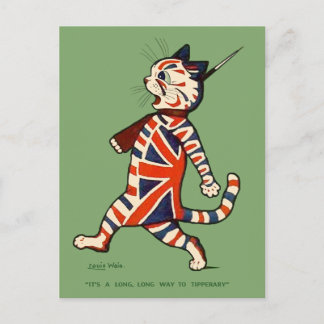 Cartão Postal Cartão-postal: Gato Patriótico