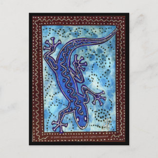 Cartão Postal Cartão-postal Gecko Azul