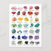 Cartão-postal Gemstone do Rainbow Rock Crystal Col