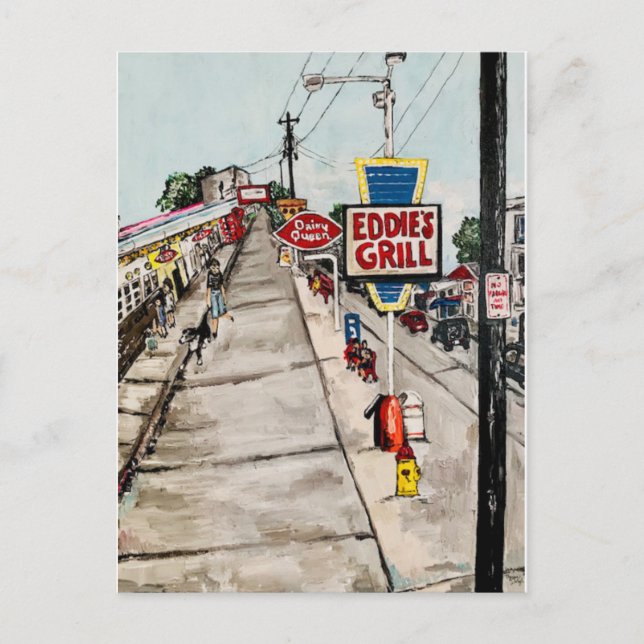 Cartão Postal Cartão-postal "Genebra- On-The-Lake Street View" (Frente)