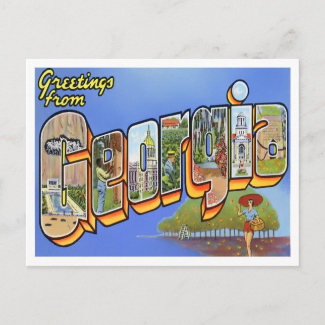 Cartão Postal Cartão-postal Georgia Vintage (Frente)