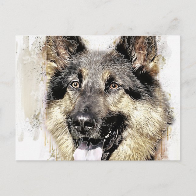 Cartão Postal Cartão-postal german shepherd (Frente)