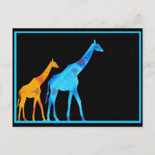 Cartão Postal Cartão-postal Giraffe