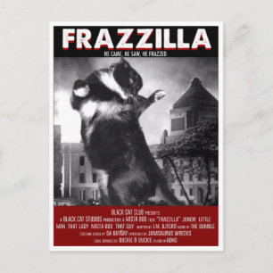 Cartão Postal Cartão-postal Godzilla Cat