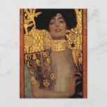 Cartão Postal Cartão-postal Gustav Klimt Judith<br><div class="desc">Cartaz postal Gustav Klimt Judith. Pintura a óleo na canvas desde 1901. A bela representação de Gustav Klimt da história bíblica de Judith e Holofernes. Excelente para fãs do simbolismo austríaco,  Klimt e belas artes.</div>