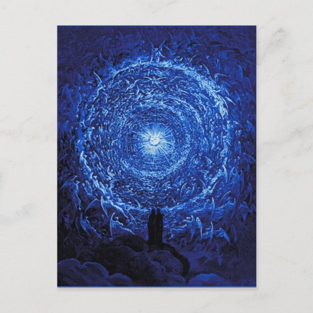 Cartão Postal Cartão-postal Gustave Dore The White Rose (azul) (Frente)