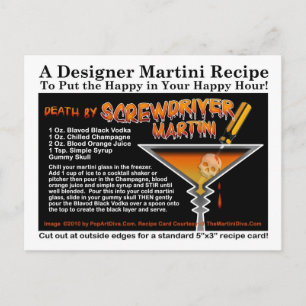 Cartão Postal Cartão-postal Halloween Martini