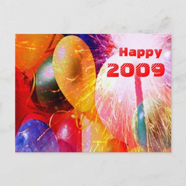 Cartão Postal Cartão-postal Happy 2009 (Frente)