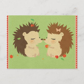 Cartão Postal Cartão-postal Hedgehog Love
