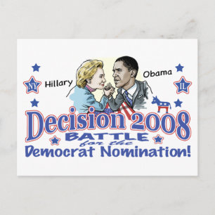 Cartão Postal Cartão-postal Hillary vs Obama 