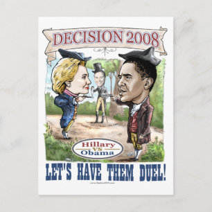 Cartão Postal Cartão-postal Hillary vs Obama
