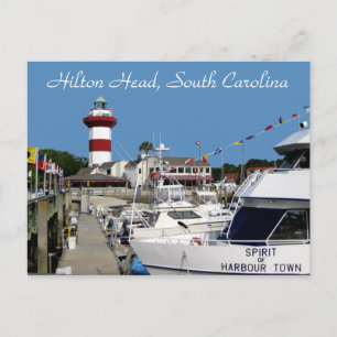 Cartão Postal Cartão-postal Hilton Head, SC Harbour Town Lightho