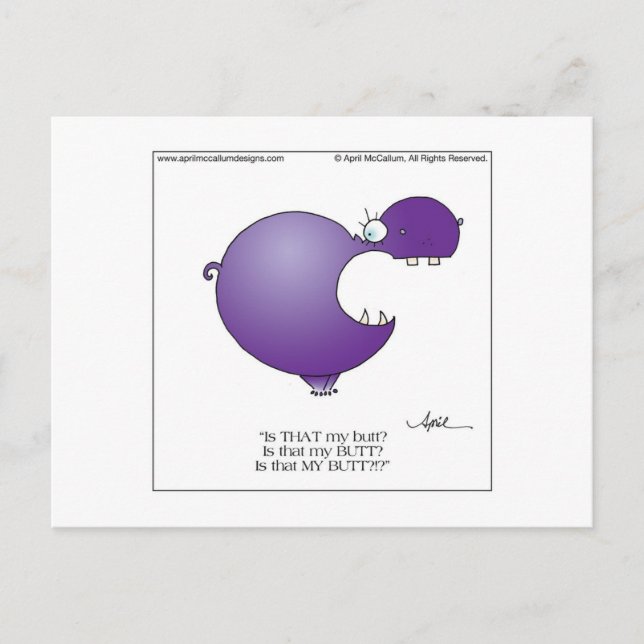 Cartão Postal Cartão-postal HIPPOBOTTOMUS de abril McCallum (Frente)