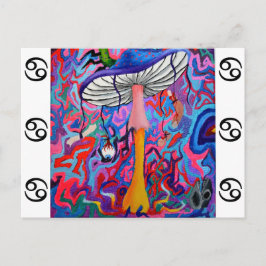 Cartão Postal Cartão-postal Hippy Mushroom