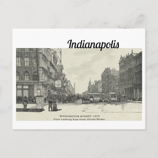 Cartão Postal Cartão-postal histórico de Indianapolis (Frente)