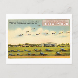 Cartão Postal Cartão-postal histórico do aeroporto de Hagerstown