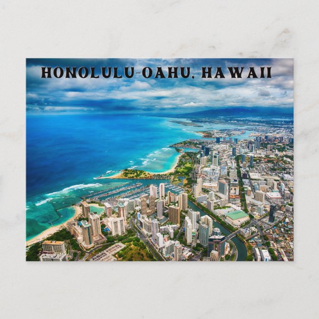 Cartão Postal Cartão-postal Honolulu-Oahu, Havaí (Frente)