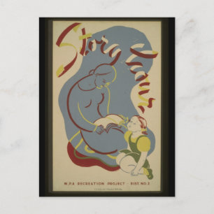 Cartão Postal Cartão-postal - Hora da História WPA