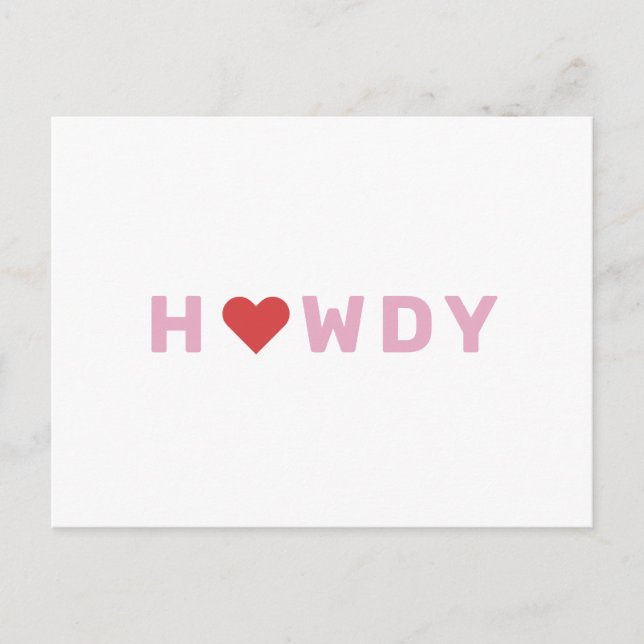 Cartão Postal Cartão-postal Howdy (Frente)