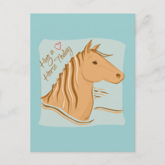 Cartão Postal Cartão-postal Hug A Horse
