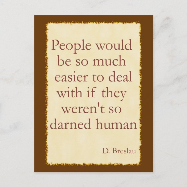 Cartão Postal Cartão-postal humano (Frente)