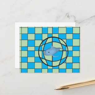 Cartão Postal Cartão-postal - Illusão óptica e baleia