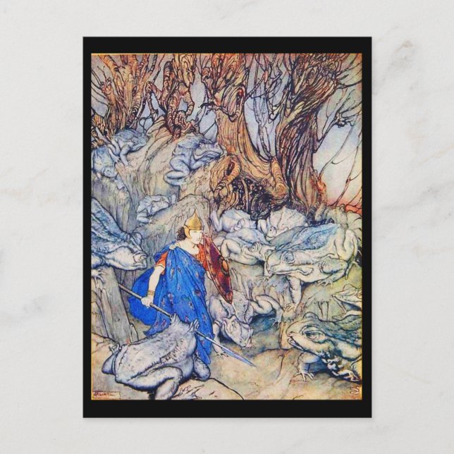 Cartão Postal Cartão-postal-Ilustração-Rackham 34 (Frente)