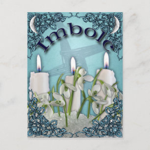 Cartão Postal Cartão-postal Imbolc Candlemas Pagan Fantasy Art