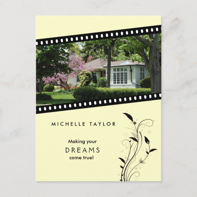 Cartão Postal Cartão-postal Imobiliário de Película Amarela (Frente)
