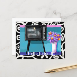 Cartão Postal Cartão-postal - Impressão Retrópica de Televisão W