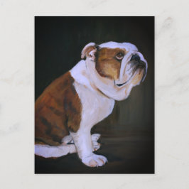 Cartão Postal Cartão-postal inglês Buldogue Dog Art