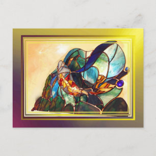 Cartão Postal Cartão-postal Inovador de Arte Koi Fish do Japão