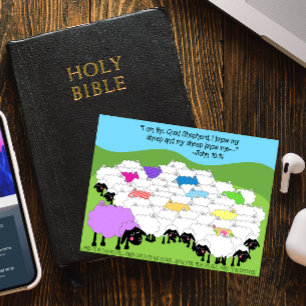 Cartão Postal Cartão-postal Inspiracional de Ovelha Única