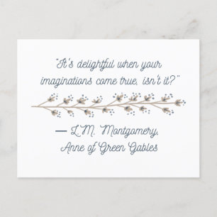 Cartão Postal Cartão-postal inspirado por Anne of Green Gables