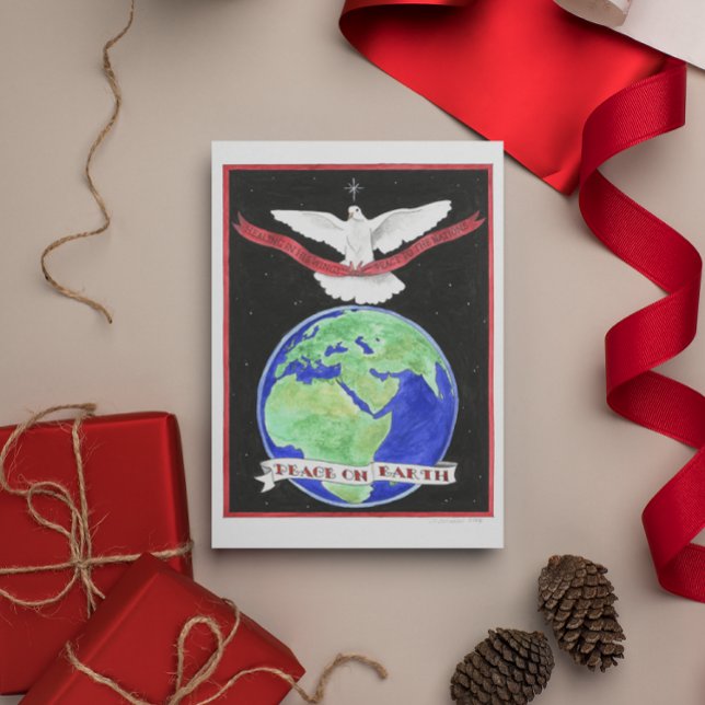 Cartão Postal Cartão-postal Inspirativo para a Paz na Terra (Criador carregado)