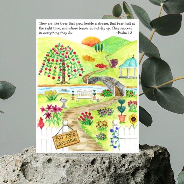 Cartão Postal Cartão-postal Inspirativo para Jardim (Criador carregado)