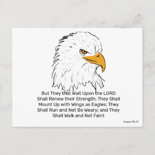 Cartão Postal Cartão-postal Isaiah 40:31 Montado em Eagle Wings
