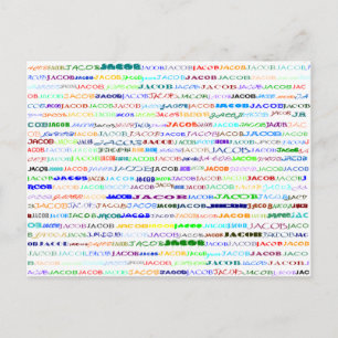 Cartão Postal Cartão-postal Jacob Design de texto II