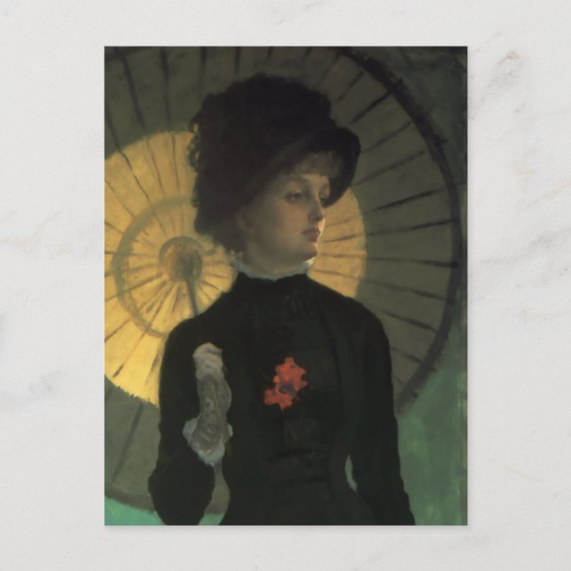 Cartão Postal Cartão-postal James Tissot Newton Parasol (Frente)