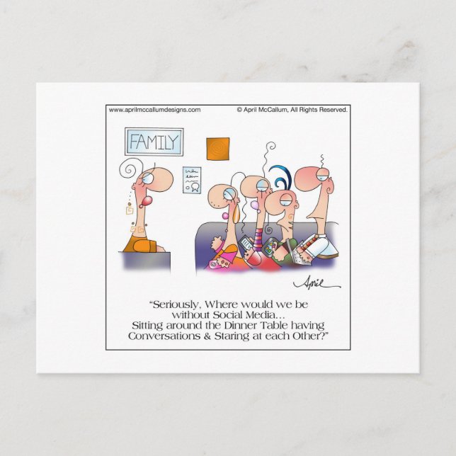 Cartão Postal Cartão-postal JANTE da FAMÍLIA por April McCallum (Frente)