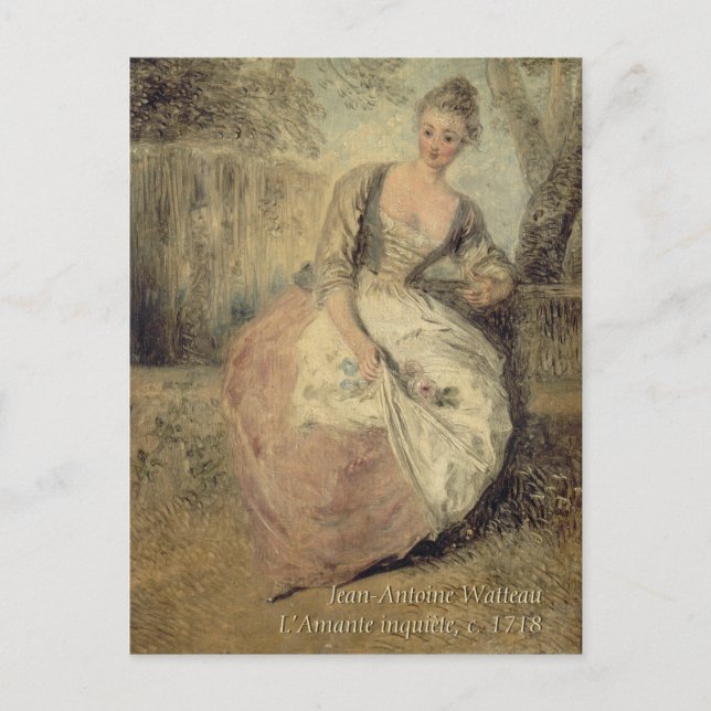 Cartão Postal Cartão-postal Jean-Antoine Watteau CC0588 Rococo (Frente)